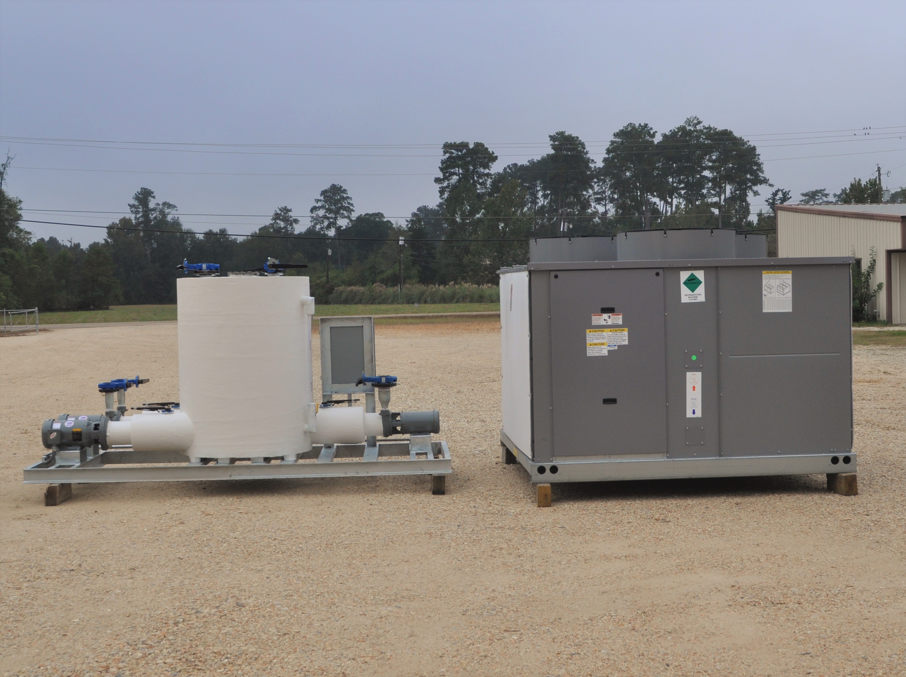 New 40 ton Trane with pump skid - Specialty Refrigeration & Equipment